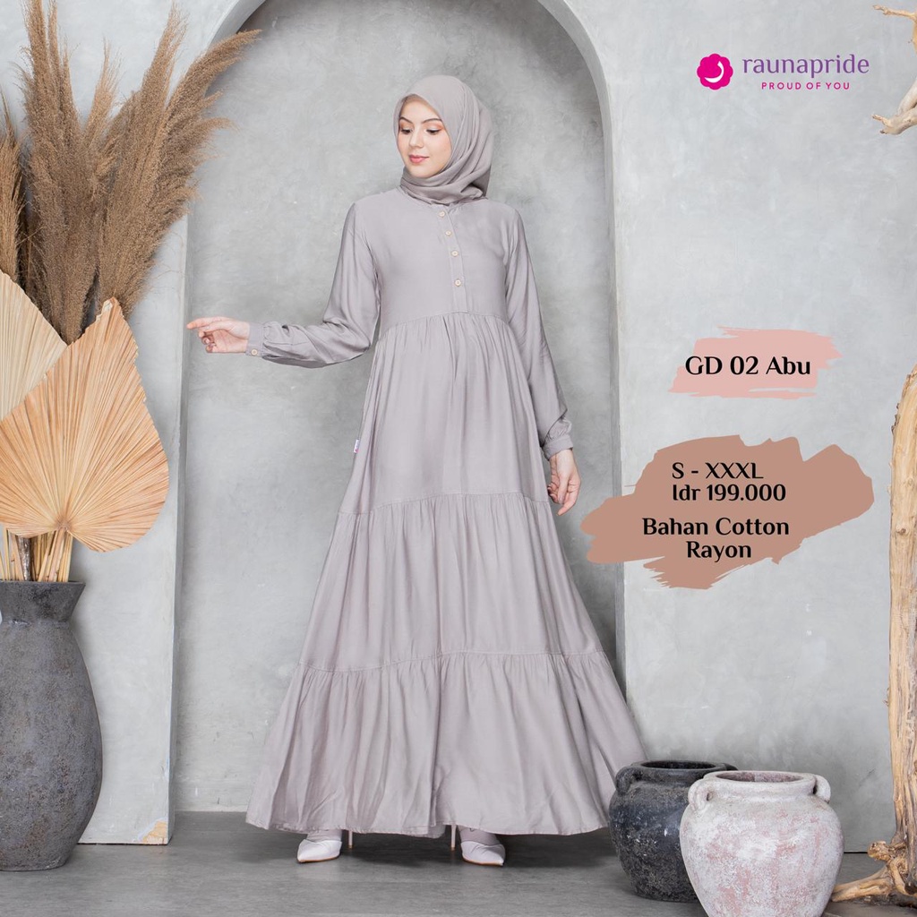 GAMIS TERBARU 2021 RAUNA GD 02 ABU