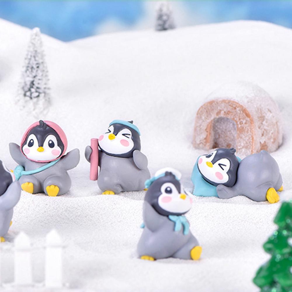 Patung Agustina Animal Fun Little Penguin Patung Kecil Figure Ornamen