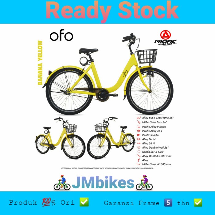 Frame Sepeda Mini Keranjang 26Inch Ctb Pasific Ofo
