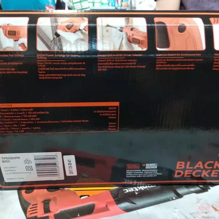 MESIN BOR TEMBOK BLACK DECKER 10 MM ~El~Xt1~