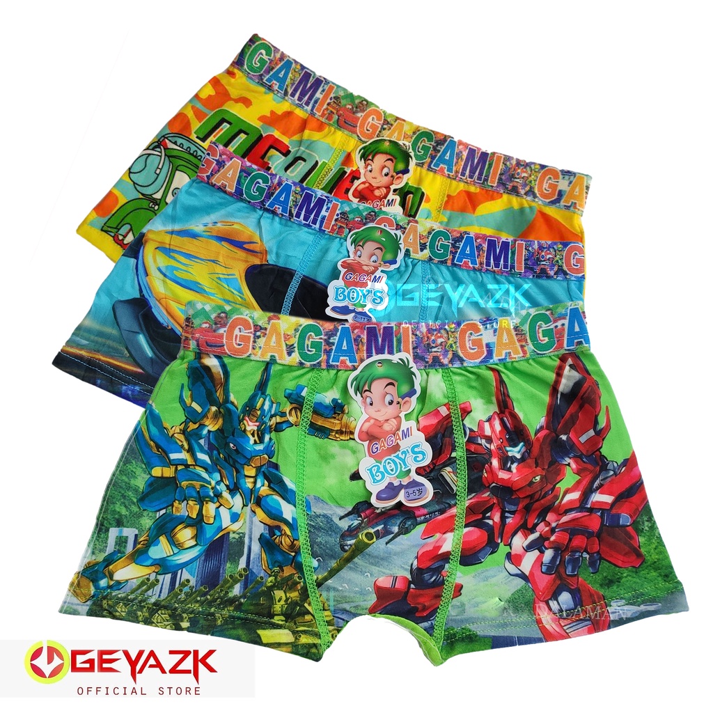 3 Pcs Boxer Anak Cowok Celana Dalam Anak Laki