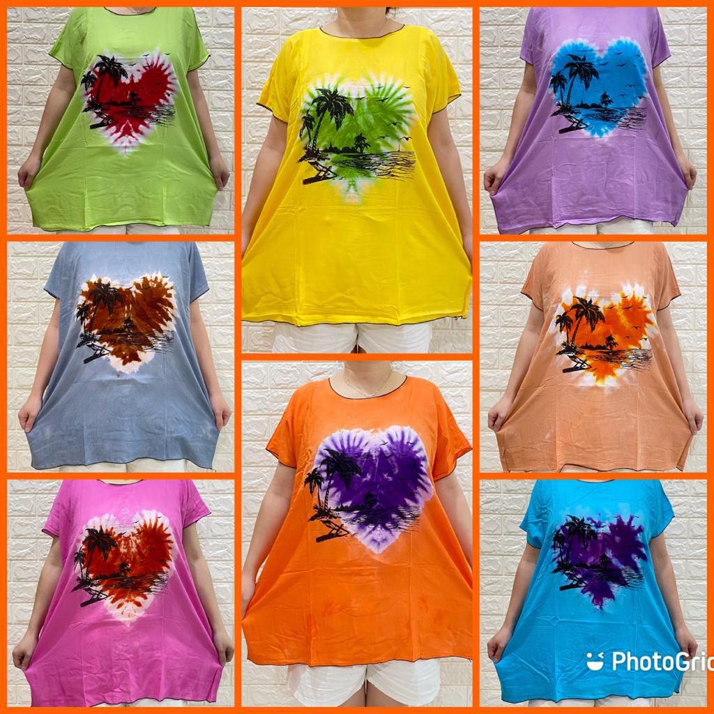 BAJU BLUS BALI SANTAI JUMBO LOVE XXXL TD/LOVE