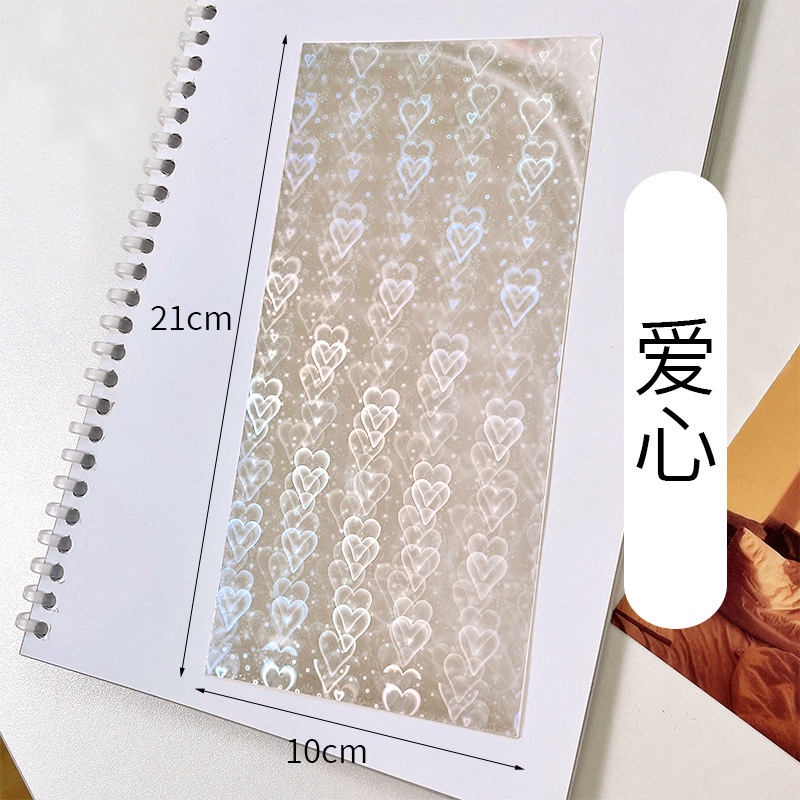 5pcs / set Stiker Pvc Laser Reflektif Anti Air Untuk Dekorasi Scrapbook / Jurnal / Planner