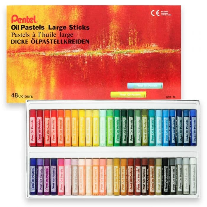 

Oil Pastels Large Sticks / Krayon Pentel Merah 48 Warna