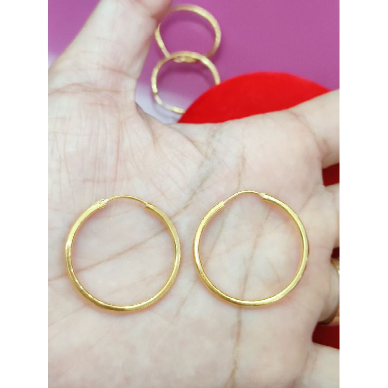 ANTING GIPSI DEWASA ( PERAK 925 ) LAPIS EMAS 24K