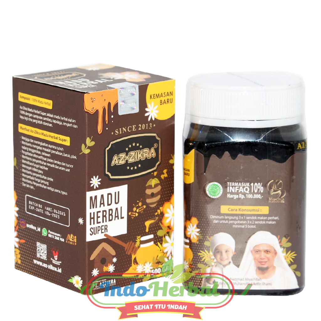 AZ Zikra Super HerbaL | Az zikra Kemasan Baru Original | Madu Az-Zikra Herbal Super 500 gram