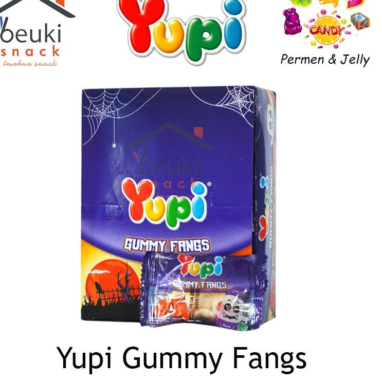 

KBKZ Yupi Gummy Fangs Permen Jelly Bentuk Gigi Drakula - 24pcs x 8gr ♠ 12