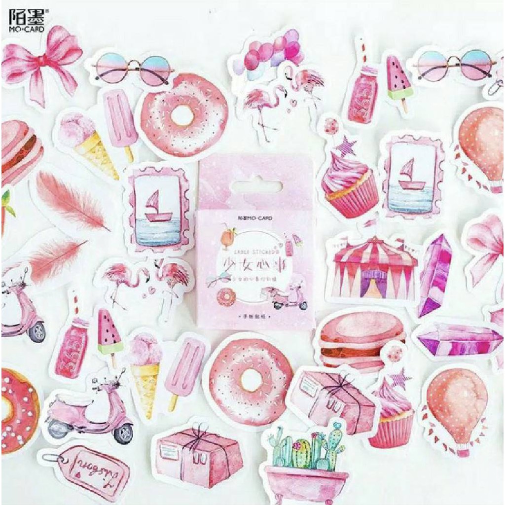 

46Pcs Stiker untuk Dekorasi Scrapbook