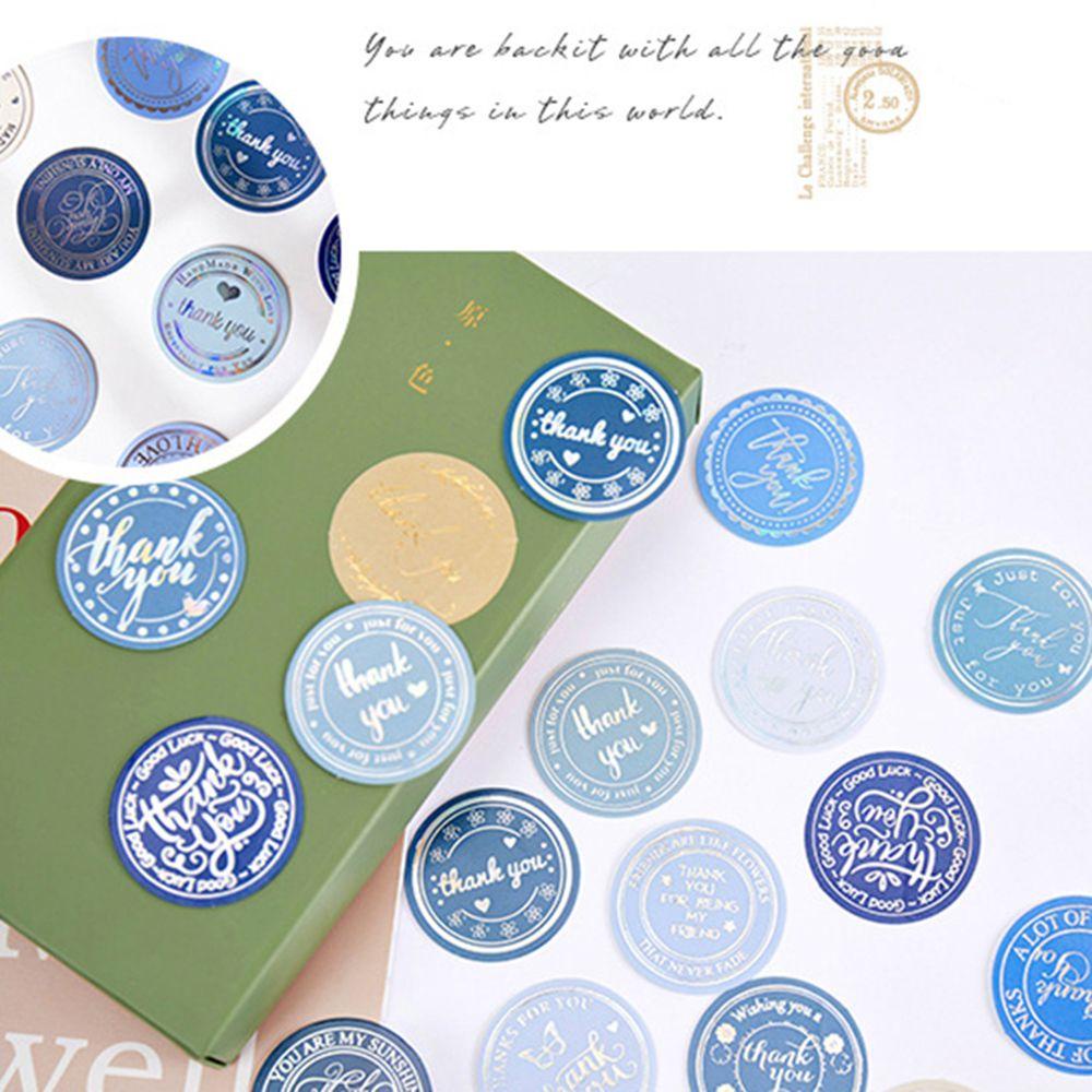 46pcs / Kotak Stiker Desain Thank You Untuk Dekorasi Scrapbook