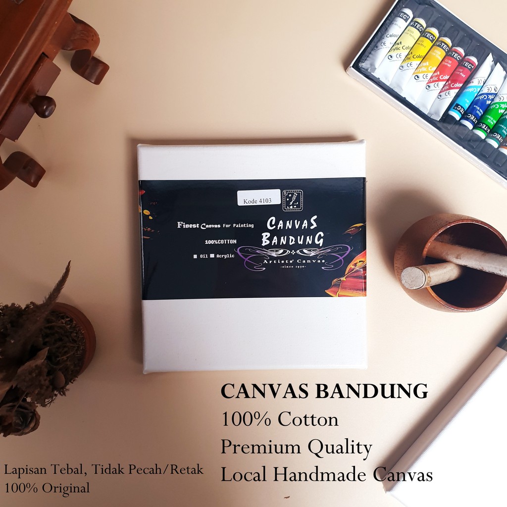 

CANVAS BANDUNG ukuran 20x20cm PREMIUM Quality Hand Made Canvas / Kanvas Lukis Spanram 20 x 20 cm