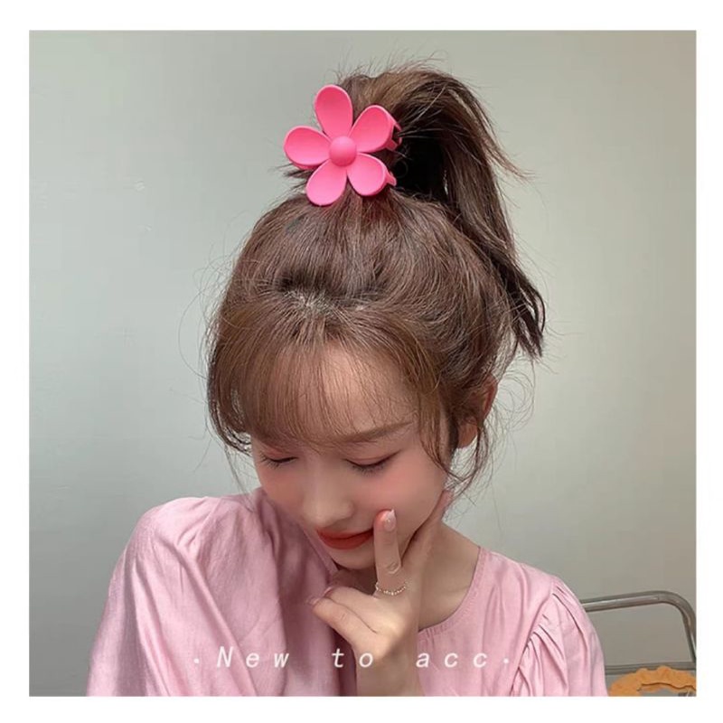 Jedai Doff Jumbo Bunga Daisy 7.5cm Jepit Rambut Matte JUMBO Cakar 4 Motif Bunga / Jepit Ponytail Korea Hair Style