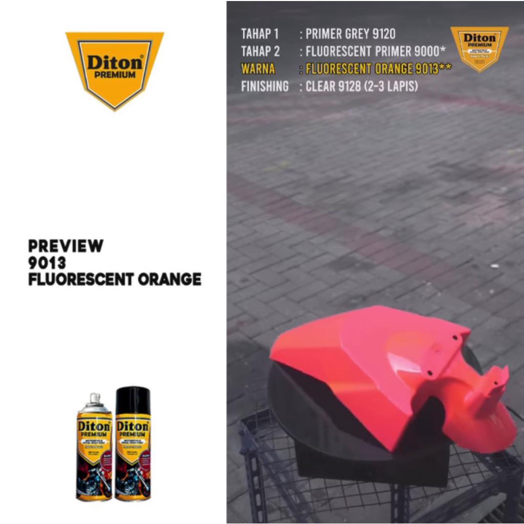 Cat Pilox Diton Premium Fluorescent Orange 9013 400cc warna Stabilo oren