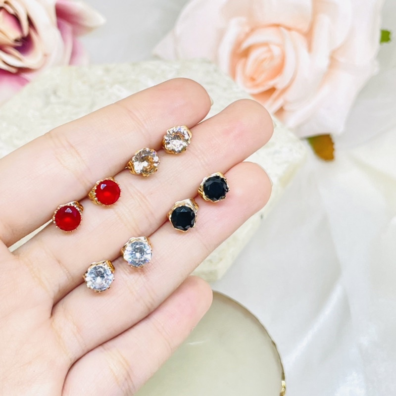 Anting tusuk permata warna cantik emas Xuping