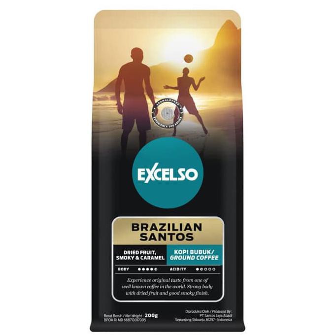

Kopi Excelso - Brazilian Santos Bubuk Ground 200gr. Excellso Coffee