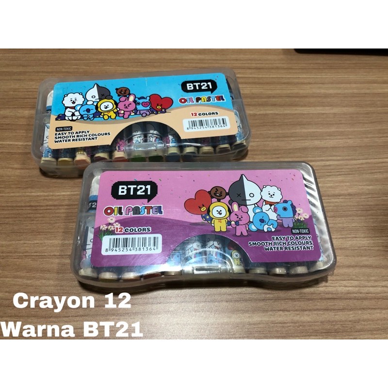 

Oil Pastel / Oil Pastel 12 Warna gambar kartun BT korea Edition / Crayon alat gambar lilin