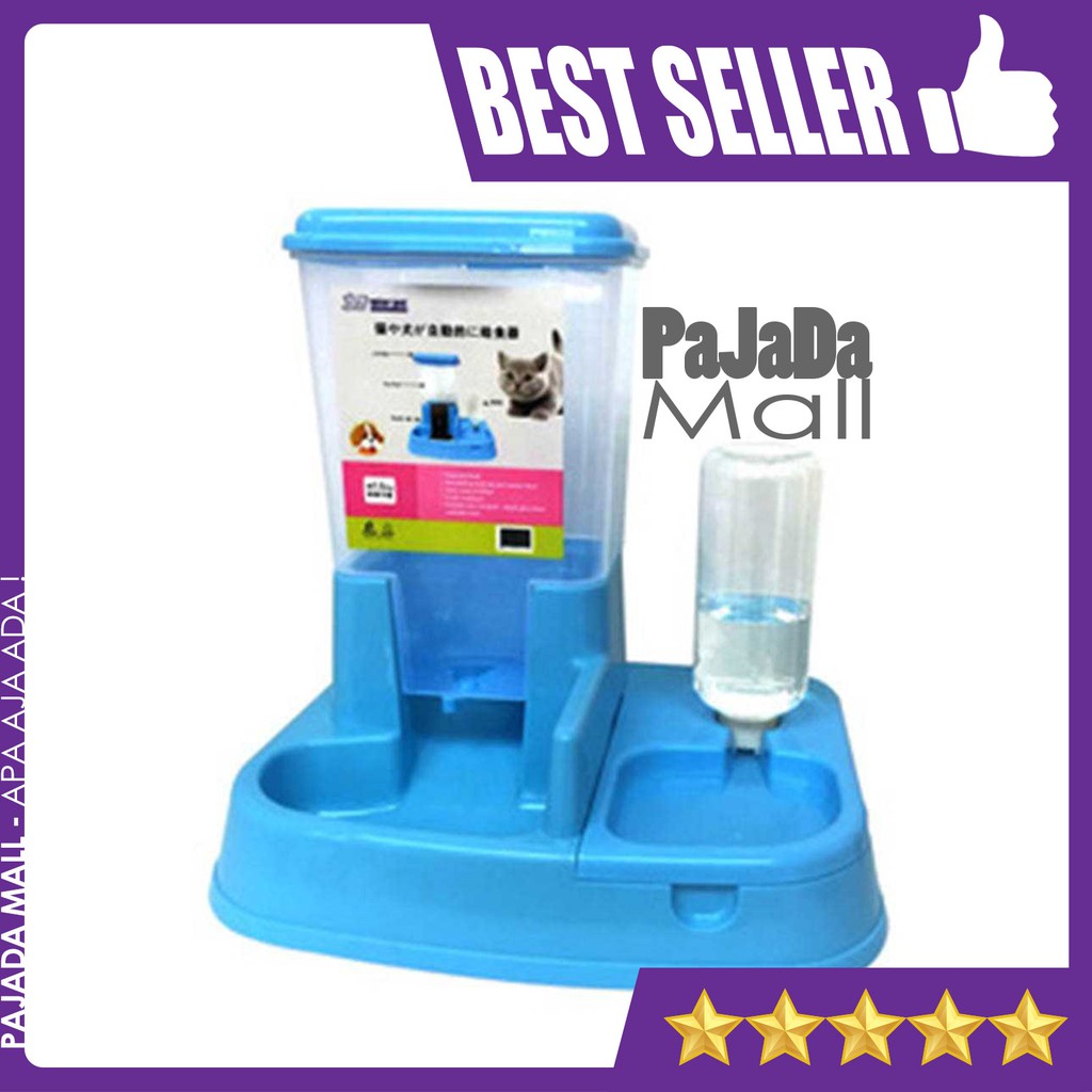 Dispenser Pakan & Minum Anjing Kucing - Tempat Makan Anjing Kucing Otomatis - Pet Food Dispenser
