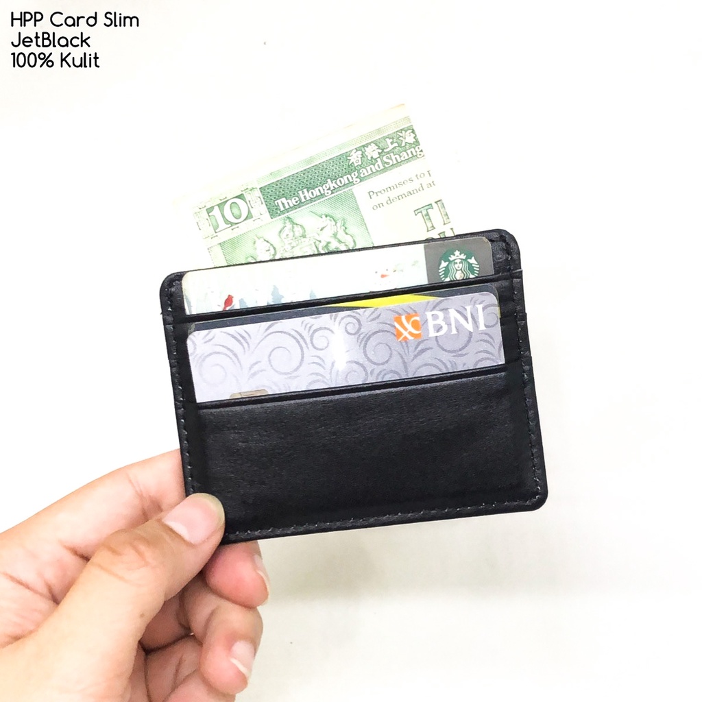 dompet kartu hushpuppies jetblack slim dompet card dompet kulit