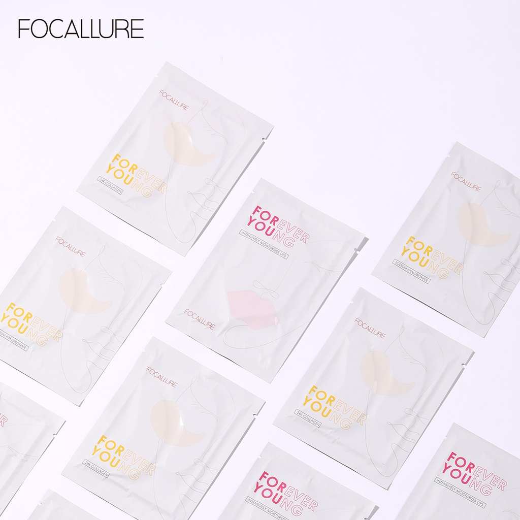 FOCALLURE Collagen Crystal Eye Mask &amp; Lip Mask / 24K Gold Eye Mask / Hydra Gel Eye Mask / Cherry Lip Mask / Masker Mata / Masker Bibir