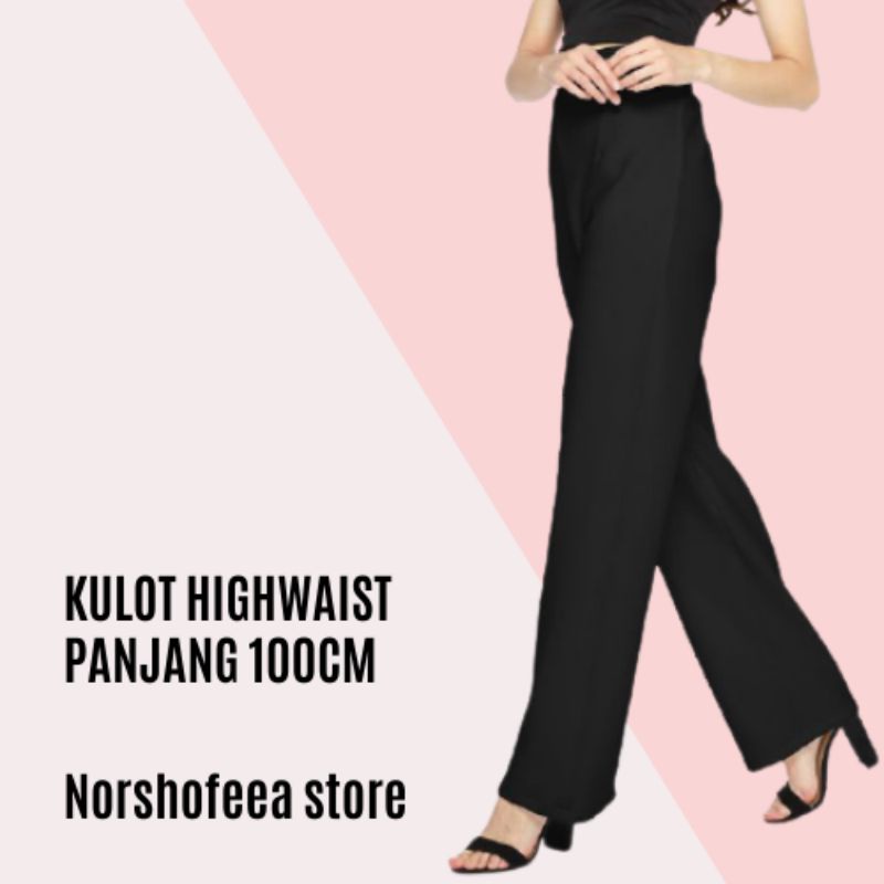 HIGH WAIST CULLOTES SCUBA / KULOT SCUBA HIGHWAIST PANJANG PREMIUM 100CM XL TO XXL