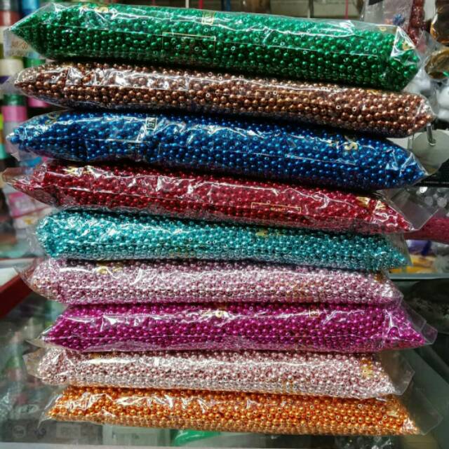 (10) Mutiara metalik jepang MGB asli 4mm warna warni