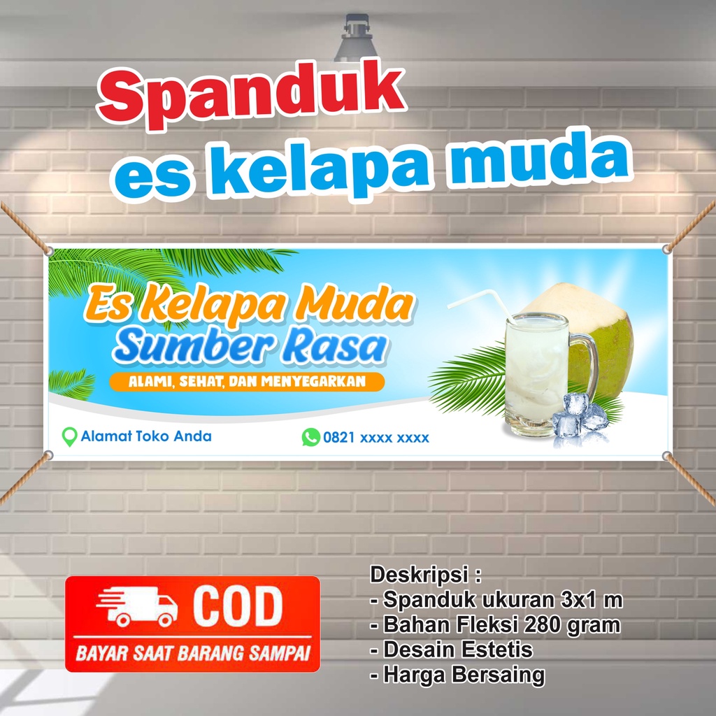 Jual Spanduk Banner Es Kelapa Muda Ukuran 3x1m Shopee Indonesia 1171