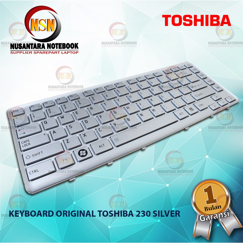 Keyboard Original Toshiba Portege T230 T235 Series Silver