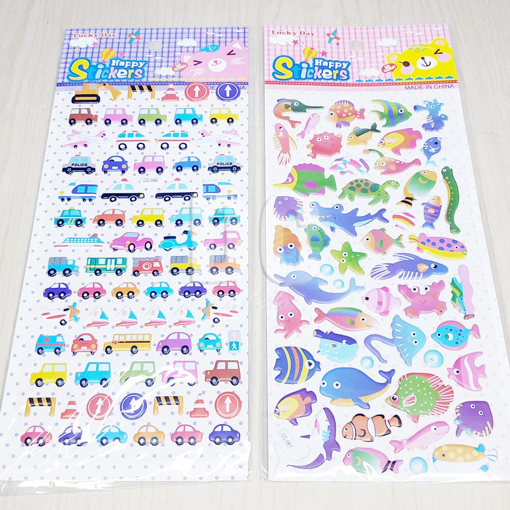 MURAH!!! HAPPY STICKERS STICKER KARAKTER STIKER TIMBUL