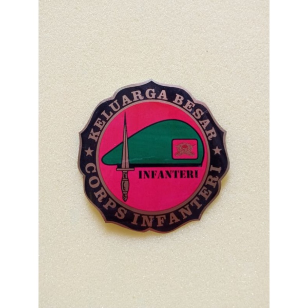 stiker logo baret hijau#infanteri