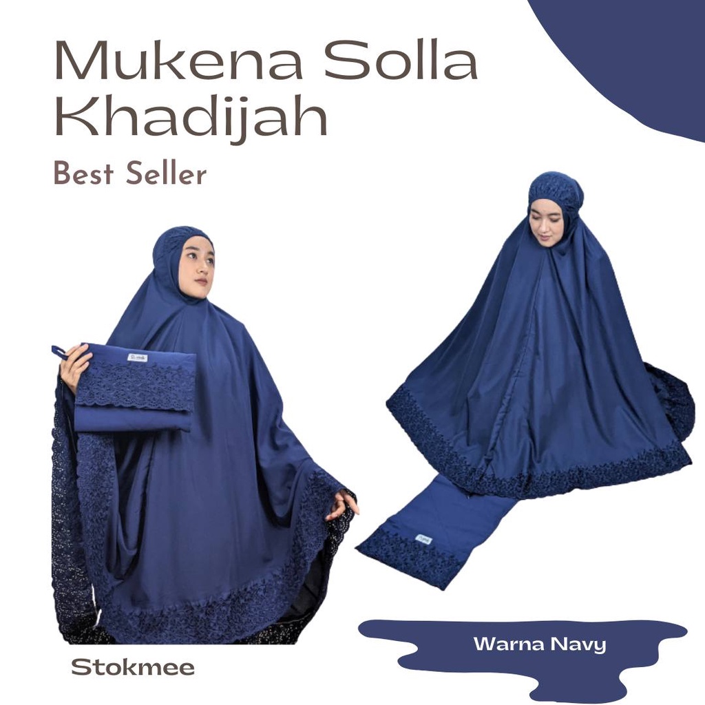 Mukena Dewasa Khatijah Free Tas Mukenah Trevel Jumbo Bahan Katun Premium Bahan Adem