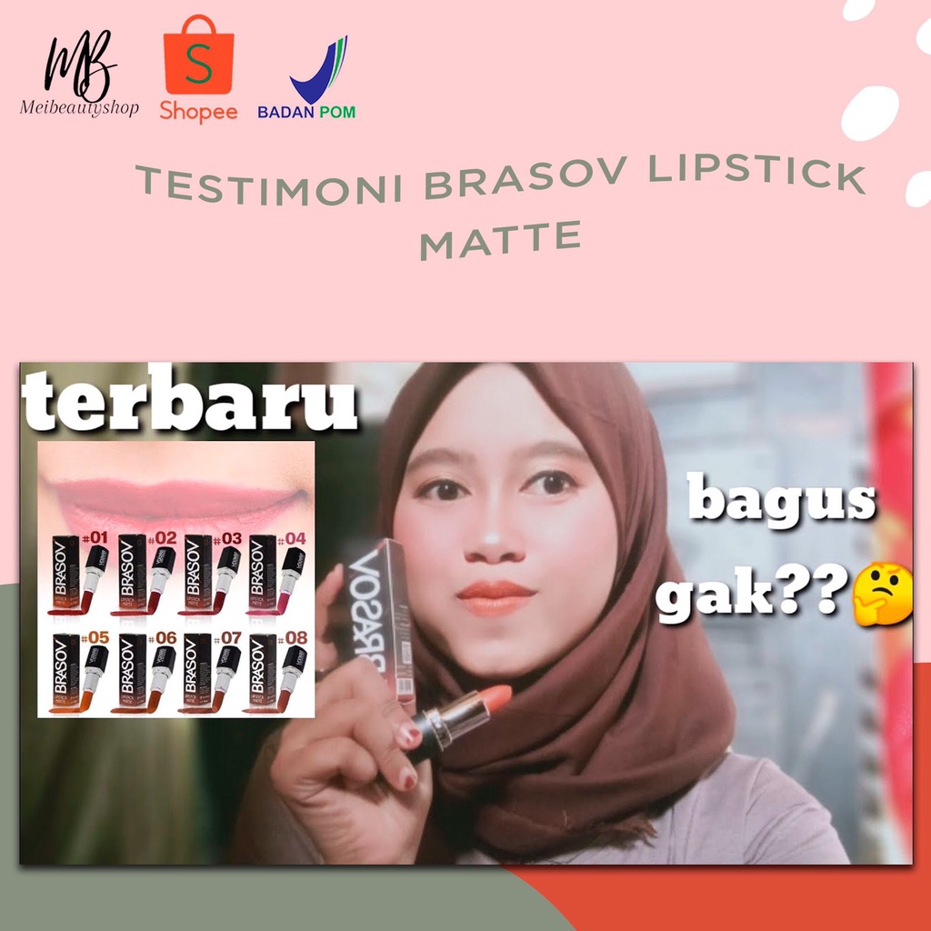 BRASOV LIPSTICK MATTE HALAL BPOM 3.8GR