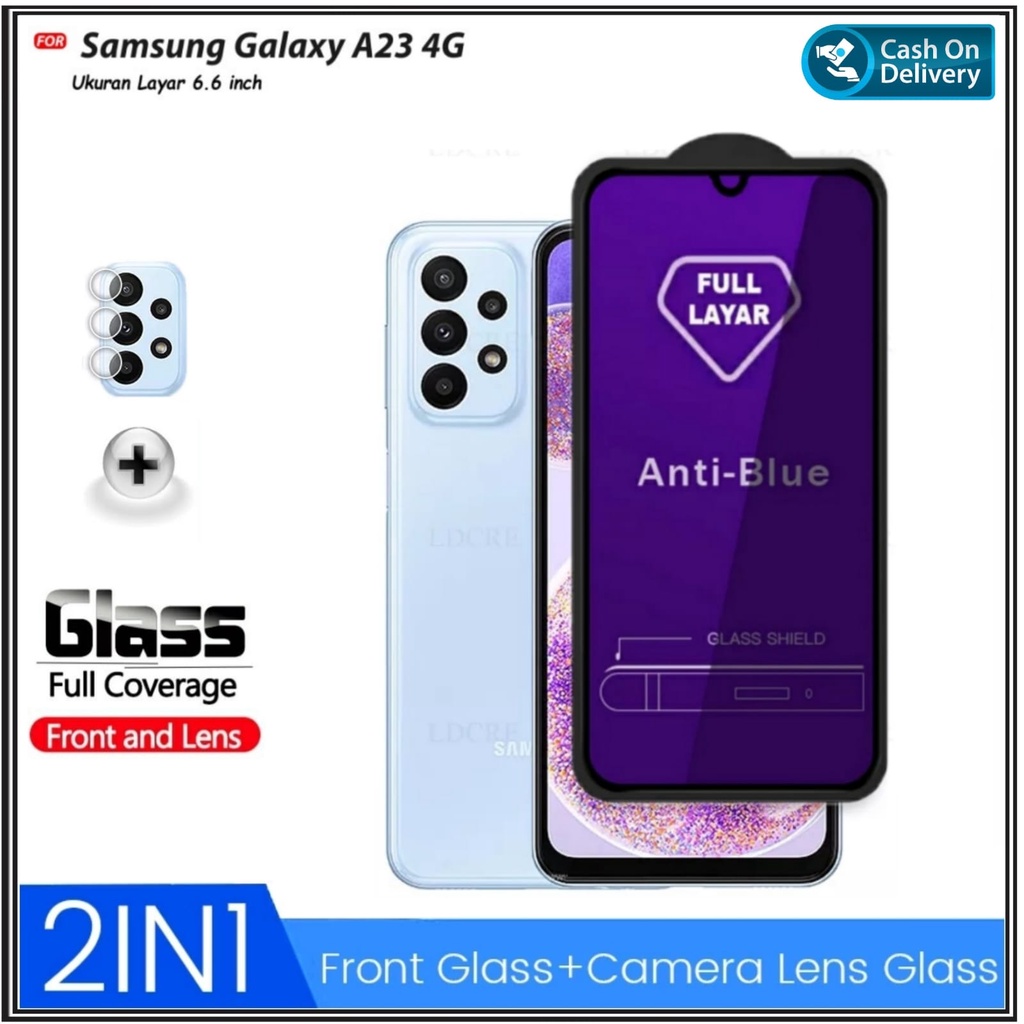 Tempered Glass Blue Light Samsung A23 4G Free Tempered Camera