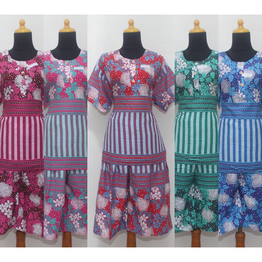 Stelan Kulot Besar Jumbo LD 124cm Kancing Depan Batik HAP motif 01