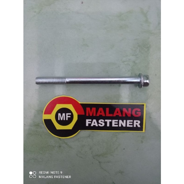 baut flange M6x70 kunci 8 / baut mesin M6x70 kunci 8 / baut kalter M6x70 kunci 8