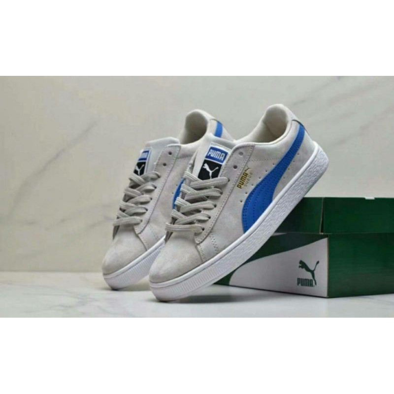 puma suede silver