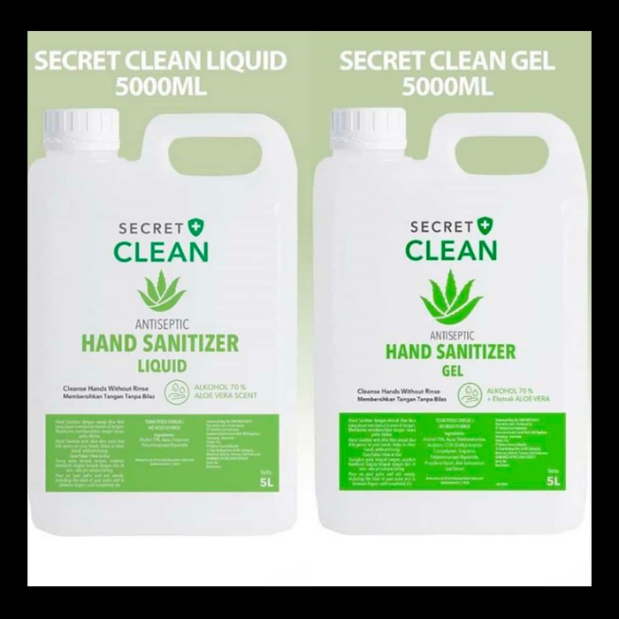 SECRET CLEAN HAND SANITIZER 5 LITER