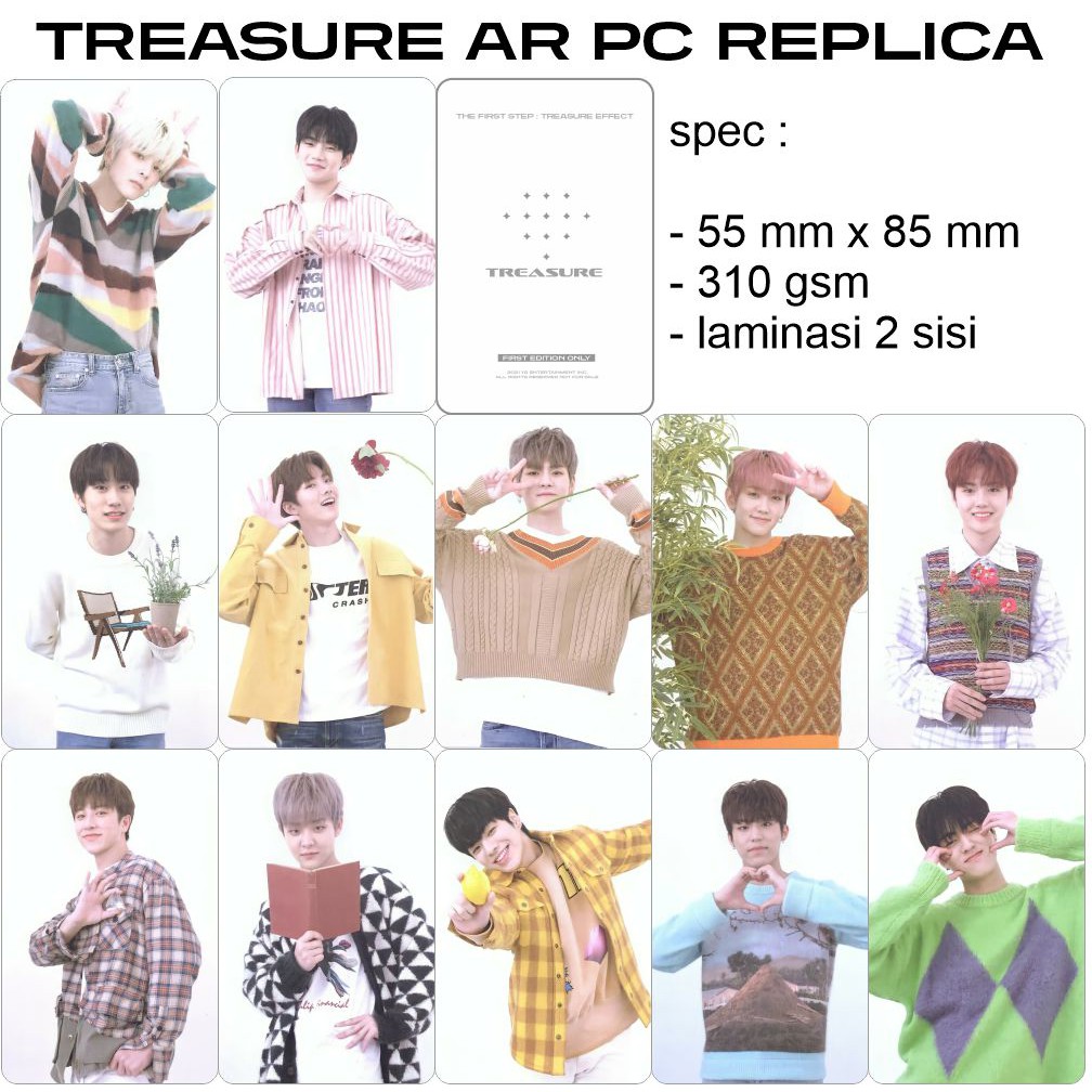 photocard unofficial Treasure the first step: Treasure Effect AR PC [bisa di scan]