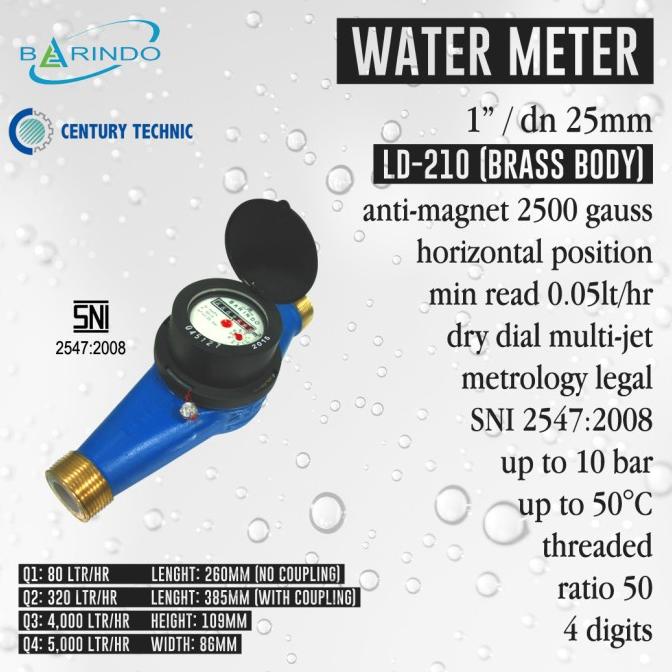 Water Meter / Meter Air Barindo Ld210 1"