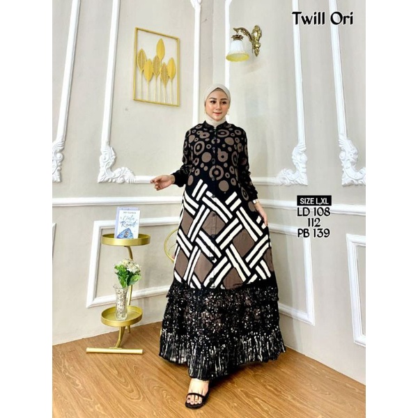 GAMIS TWILL ORI KANCING DEPAN REMPEL TUMPUK