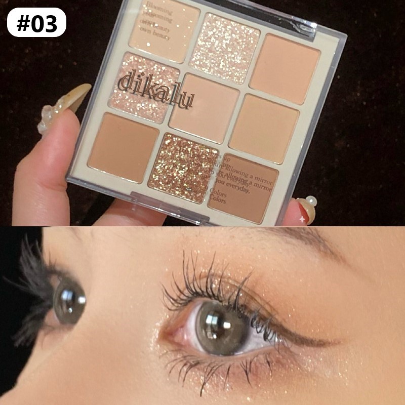 DIKALU DKL-901 EYESHADOW HIGHLIGHTER 9 COLORS BLOOMING-4