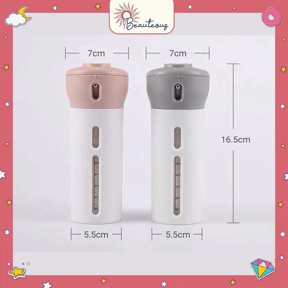 Botol Travel Set 4 In 1 Kit Botol Penyimpanan Dispenser Sabun Multifungsi