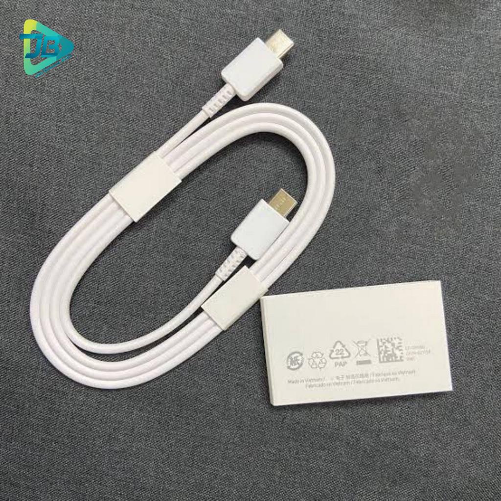 Kabel Data Cable ORIGINAL Samsung cabutan S21 nonpack super fast Charging for Galaxy A23 A33 A53 A73 5G s21+ S21fe s21ultra s22 s22+ s22ultra note20 Note20ultra s23 s23+ s23ultra z flid 4 z fold 4 z flip 3 z fold 3 Original TYPE C TO TYPE C JB8815