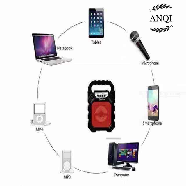 ANQI1888 Bluetooth Speaker / Nirkabel Portable LED Wireless Senter Dengan Mikrofon Y-2003