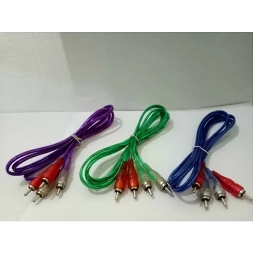 Kabel Audio RCA Transparan to RCA Stereo Cable 3Meter ( Tebal )