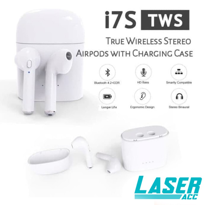 Headset Bluetooth i7S TWS 4.2 / i7s Wireless Earphone