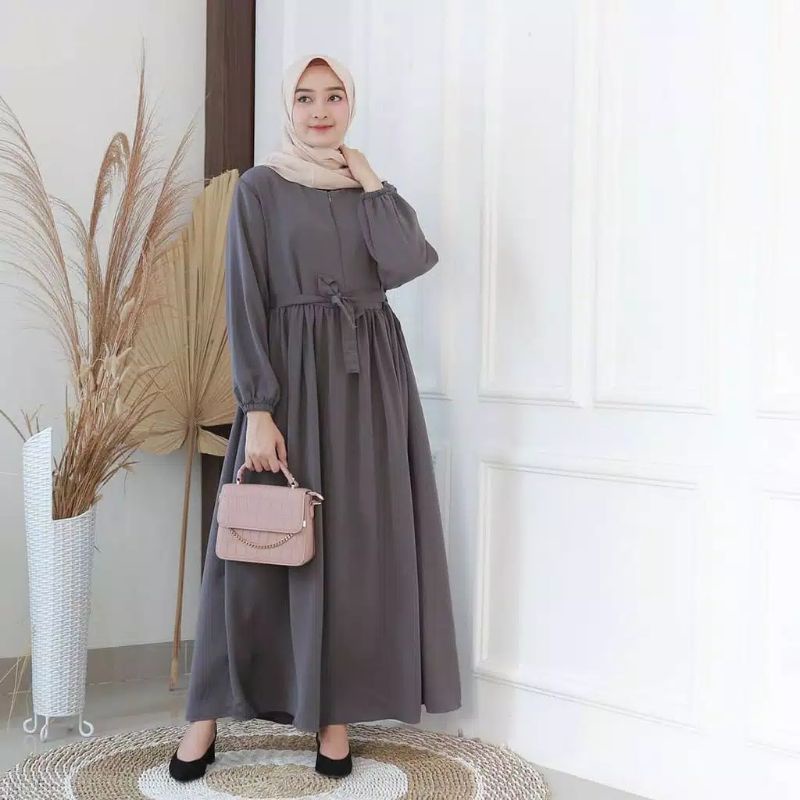 Baju gamis wanita ARESA dress busui friendly Dress bumil all size