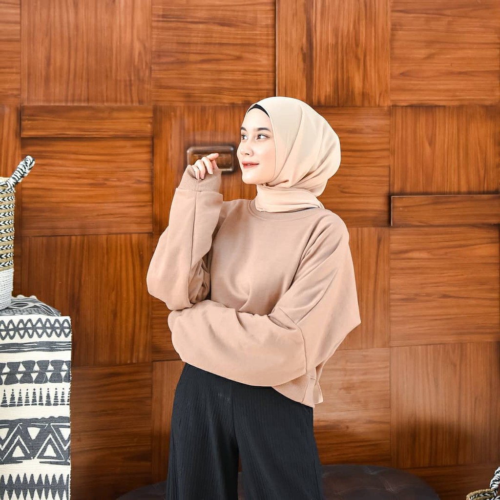 SWEATER REMAJA WANITA KOREA CASUAL OVERSIZE CROOPE SWEATER ALL SIZE TRENDING STYLISH KECE MURAH