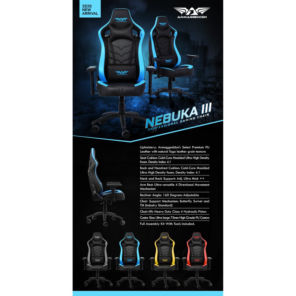 Kursi Gaming PREMIUM Armaggeddon NEBUKA III - Nebuka 3 Gaming Chair