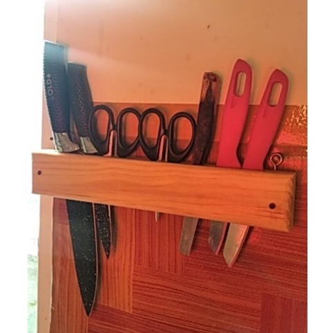 Rak kayu tempat pisau gantung Rak pisau dinding serbaguna