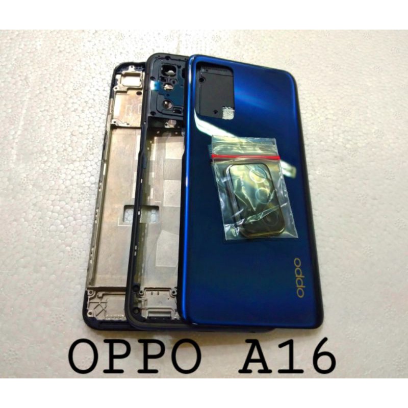 Casing Oppo A16  backdoor bazzle frame oppo a16