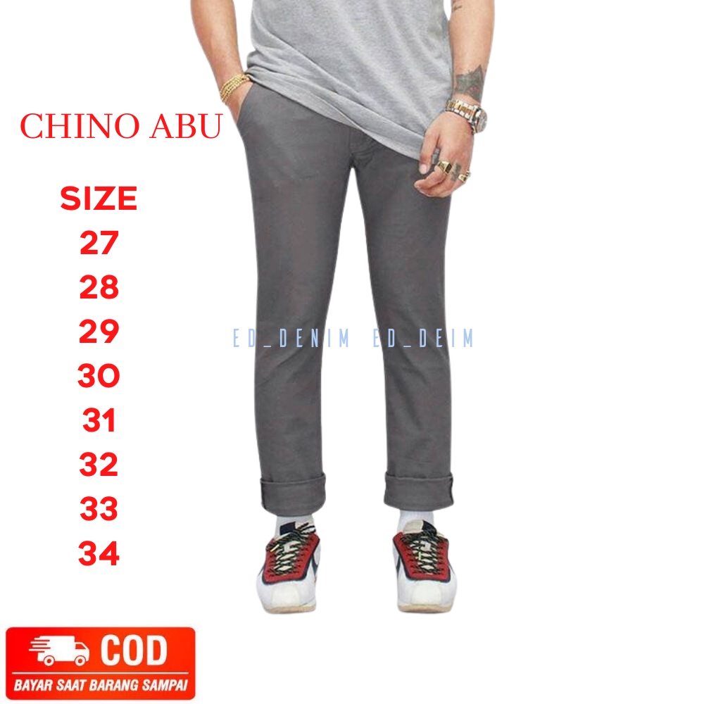 Celana Chino Panjang Pria Slim Fit Katun Strecth  Premium / Celana Cowok